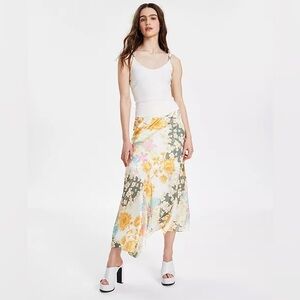 Guess Katrina Vibrant Floral asymmetrical maxi skirt
